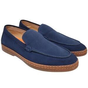 Steve Madden Men Mateo Casual Slip On Loafers Size US 8.5M Navy Blue Suede